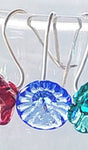 Glass drop earrings - Mid Blue Poppy