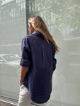 G7 Adele Linen Shirt - Navy