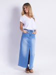 Lesley Denim Skirt - Light Blue Wash