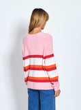 Rita Striped Knit Jumper - Pink