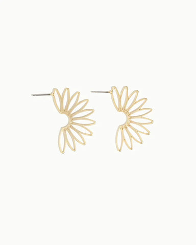 Stilen Anita Flower Petal Stud Earring - Gold