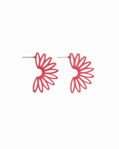 Stilen Anita Flower Petal Stud Earring - Magenta