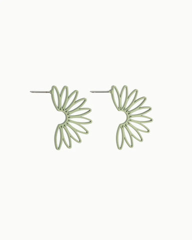 Stilen Anita Flower Petal Stud Earring - Pistachio