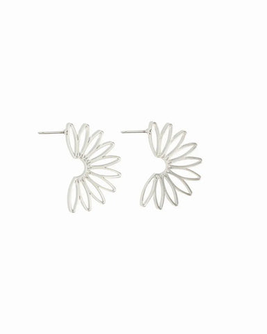 Stilen Anita Flower Petal Stud Earring - Silver