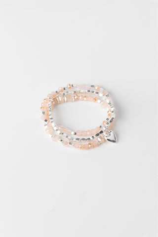 Stilen Brinley Beaded Bracelet - Silver