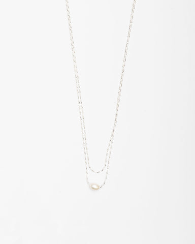 Stilen Catherine Double Chain Necklace - Silver