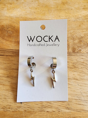 Lightening Bolt Cuff Earrings