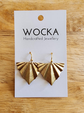 Gold Fan Earrings