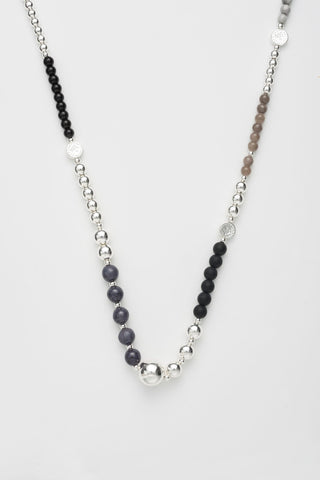 Stilen Dawson Beaded Necklace - Silver