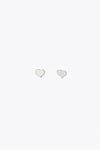 Stilen Falling Heart Stud Earrings - Silver