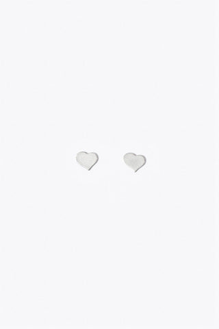 Stilen Falling Heart Stud Earrings - Silver