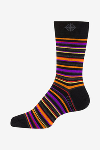 Womens Fine Stripe Sock - Orange