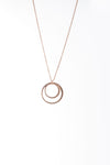 Stilen Holly Double Hoop Necklace - Rose