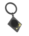 Black Turntable Keychain