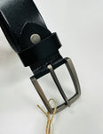 LEATHER BELT - 3.5CM WIDTH - BLACK