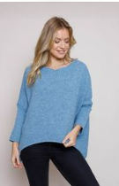 Suzy D Feather Knit Sweater - Jeans