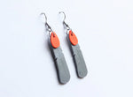 Kokako Feather Earrings - Orange