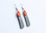 Kokako Feather Earrings - Orange