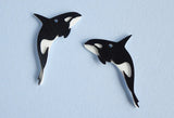 Orca Earrings - Black/White