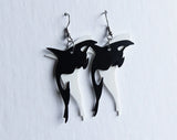 Orca Earrings - Black/White