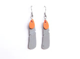 Kokako Feather Earrings - Orange