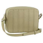 Pierre Cardin Leather Stitch-Design Camera Bag - Sand