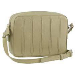 Pierre Cardin Leather Stitch-Design Camera Bag - Sand