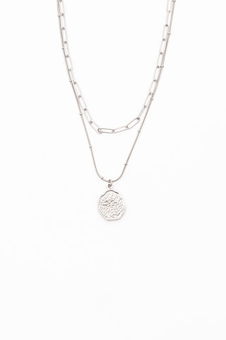 Stilen Jordan Double Chain Necklace - Silver