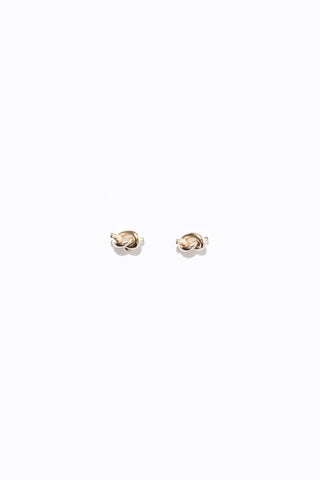 Stilen Knot Stud Earrings - Gold