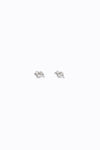 Stilen Knot Stud Earrings - Silver