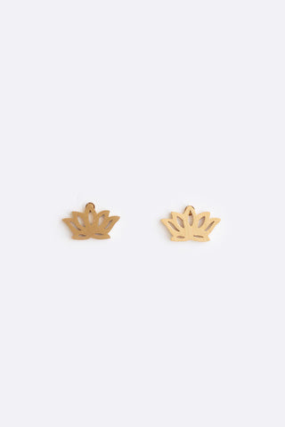 Stilen Lottie Lotus Stud Earrings - Gold