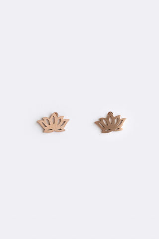 Stilen Lottie Lotus Stud Earrings - Rose