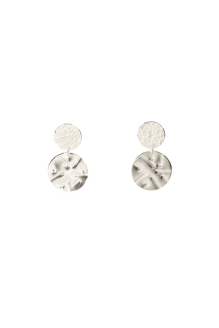 Stilen Louisa Double Disc Earrings - Silver