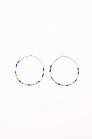 Stilen Maddi Hoop Earrings - Blue