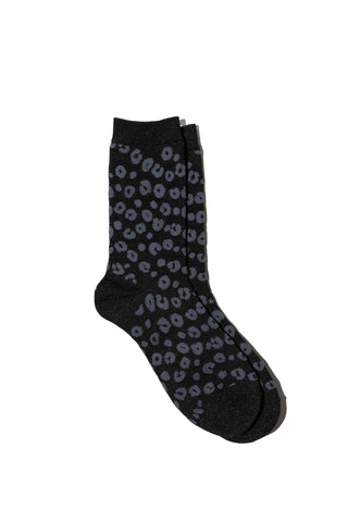 Stilen Maya Leopard Print Socks - Black