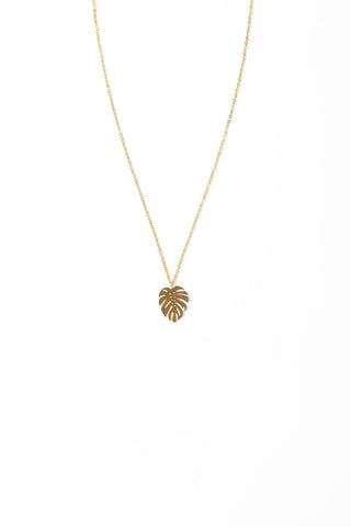 Stilen Monstera Necklace - Gold