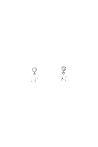 Stilen Nina Hanging Star Stud Earrings - Silver
