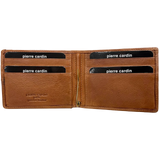 Pierre Cardin Woven Men's Leather Wallet - Dark Tan