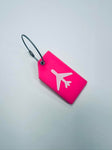Silicone Luggage Tag - Bright Pink
