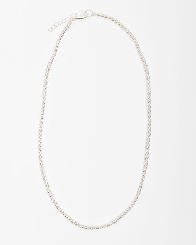 Stilen Tallulah Box Chain Necklace - Silver