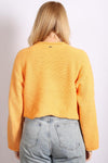 Sabena Cropped Jumper with Flared Sleeve - Orange