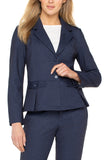 Peplum Blazer - Navy Dusk