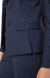 Peplum Blazer - Navy Dusk