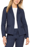 Peplum Blazer - Navy Dusk