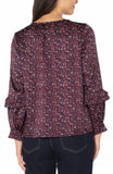 Long sleeve blouse with ruffles