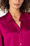 Long sleeve button front shirt - Fuchsia
