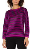 Spacedye stripe sweater - Fuchsia