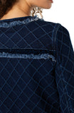 Fray edge denim jacket - Diamond