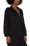 Liverpool Utility Jacket With Cinch Hem - Black