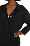 Liverpool Utility Jacket With Cinch Hem - Black